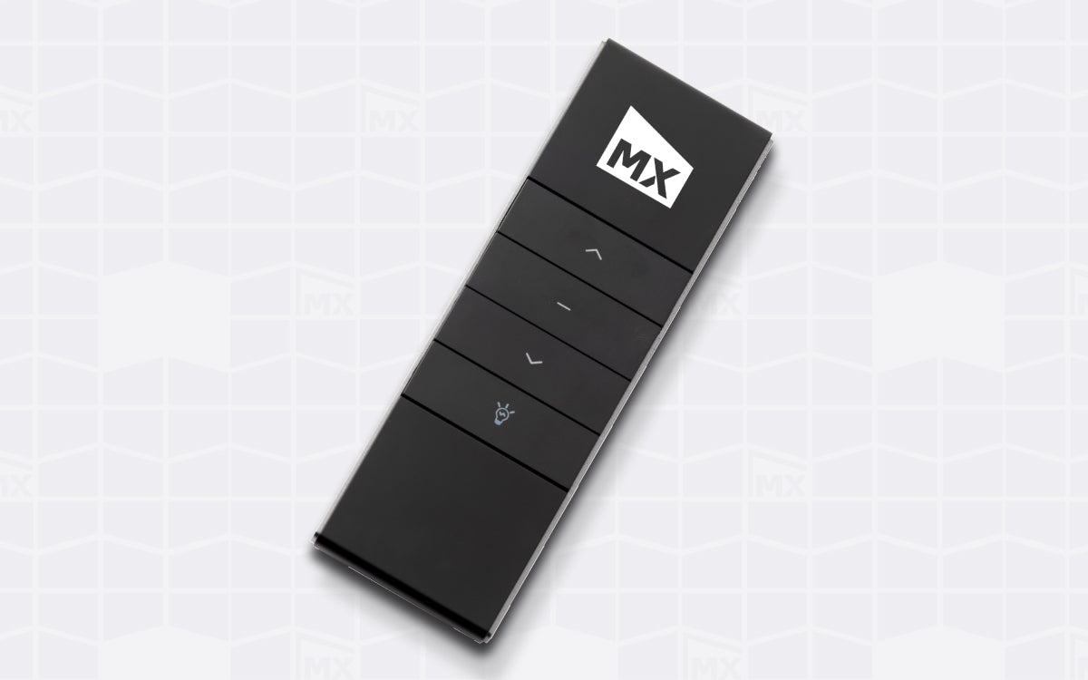 Remote control for retractable awning.